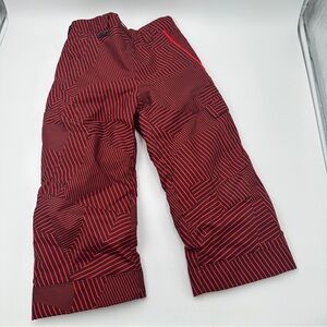 Spyder snow pants kids size 5 red black Spylon winter outdoor sports